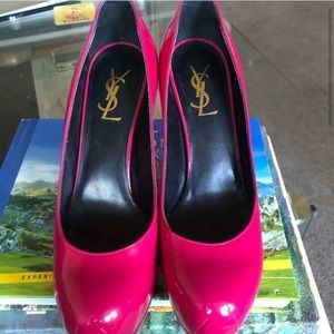 Hot Pink YSL Yves Saint Laurent Tribute Stilettos